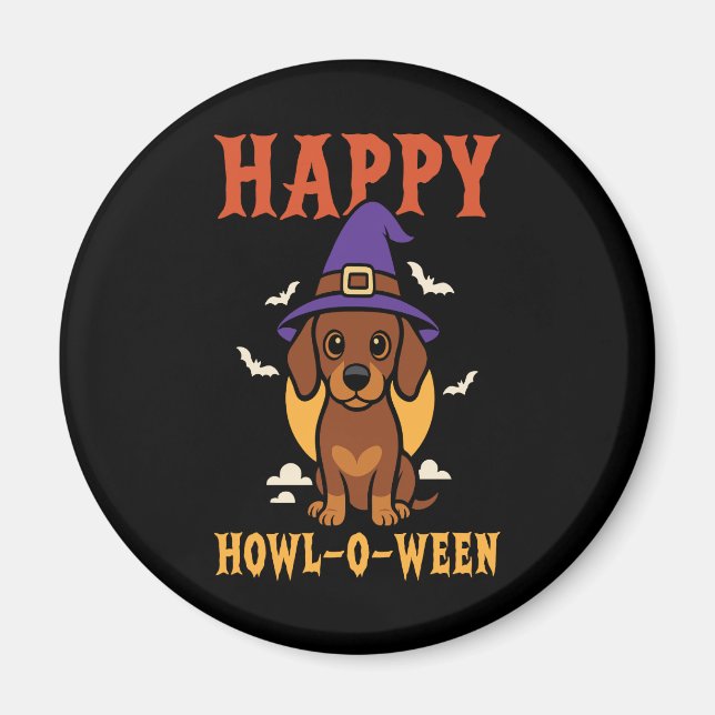 Halloween Dachshund Dog Magnet (Front)