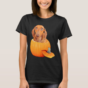 Halloween Dachshund Doxie Wiener Dog Pumpkin For D T-Shirt