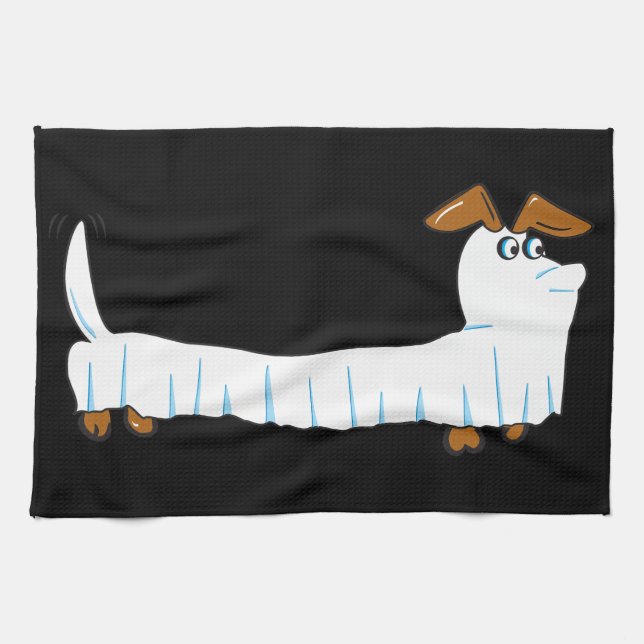 Halloween Dachshund Kitchen Towel (Horizontal)