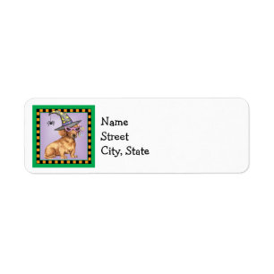 Halloween Dachshund Label