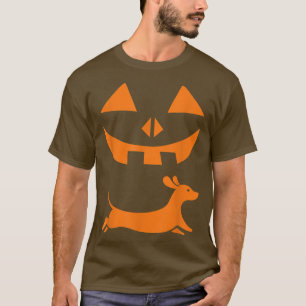 Halloween Dachshund Pumpkin Jackolantern Dog Lover T-Shirt