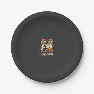 Halloween Dachshund Spooky Warning Paper Plate