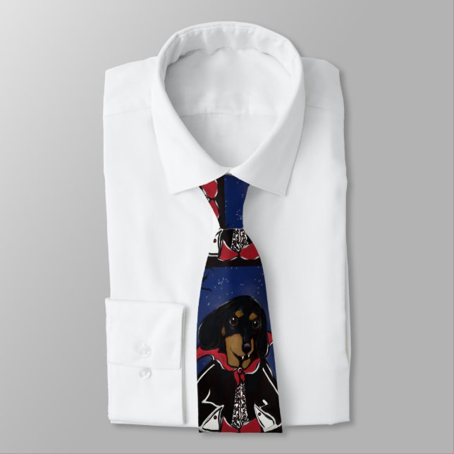 Halloween Dachshund Tie (Tied)
