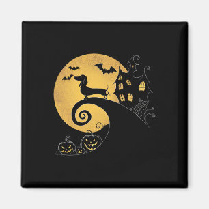 Halloween Dachshund Weenie Wiener Moonshine Sausag Magnet