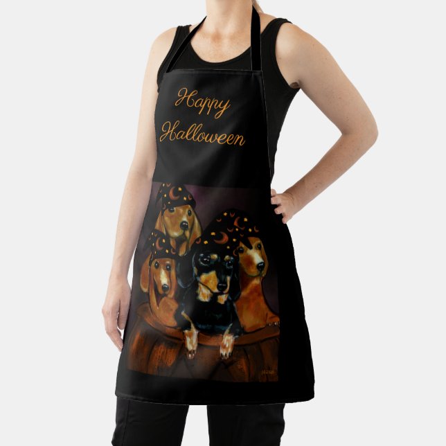 Halloween Dachshunds Apron (Insitu)
