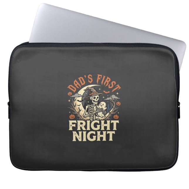 Halloween Dad First Fright Night Laptop Sleeve (Front)