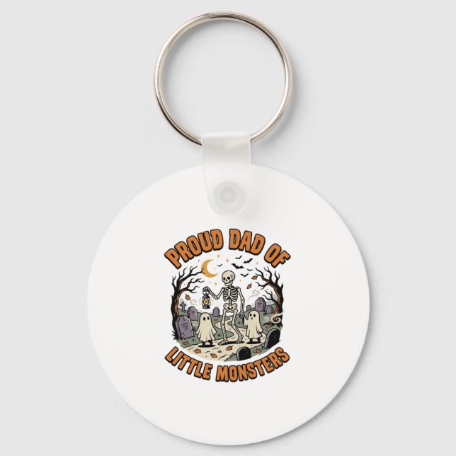 Halloween Dad Little Monsters Night Keychain (Front)