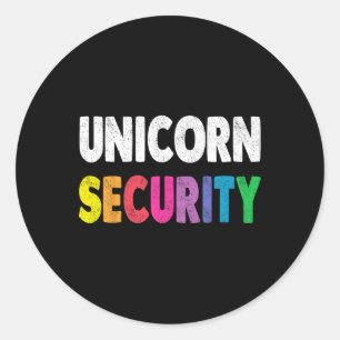 Halloween Dad Mom Daughter Adult Costume Unicorn S Classic Round Sticker