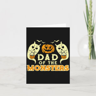 Halloween Dad Of Monsters Funny Family Costume Pap Card