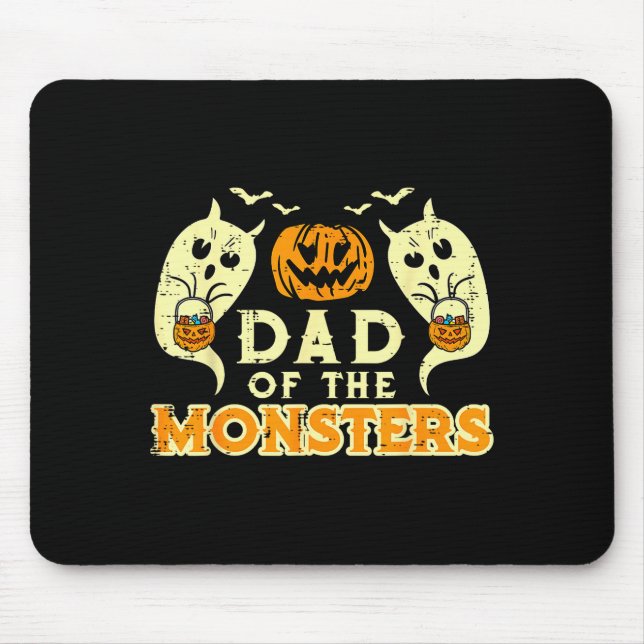 Halloween Dad Of Monsters Funny Family Costume Pap Mouse Pad (Front)