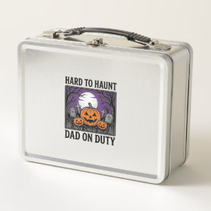 Halloween Dad Shirt Hard To Haunt Funny Father Des Metal Lunch Box