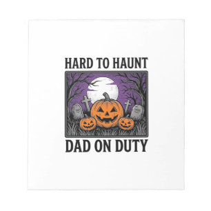 Halloween Dad Shirt Hard To Haunt Funny Father Des Notepad