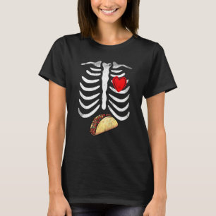 Halloween Dad Skeleton Taco Belly Pregnancy Coupl T-Shirt