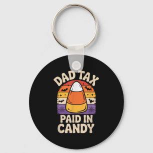 Halloween Dad Tax Paid In Candy Corn  Keychain