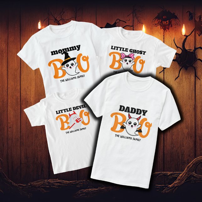 Halloween Daddy Boo Devil Family Matching T-Shirt (Creator Uploaded)