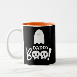 Halloween Daddy Boo Spooky Ghost Two-Tone Coffee Mug