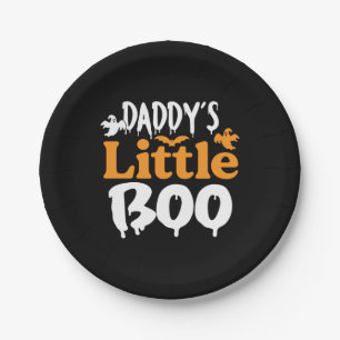 Halloween Daddy Little Boo Birthday Paper Plate