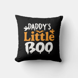 Halloween Daddy Little Boo Birthday Throw Pillow
