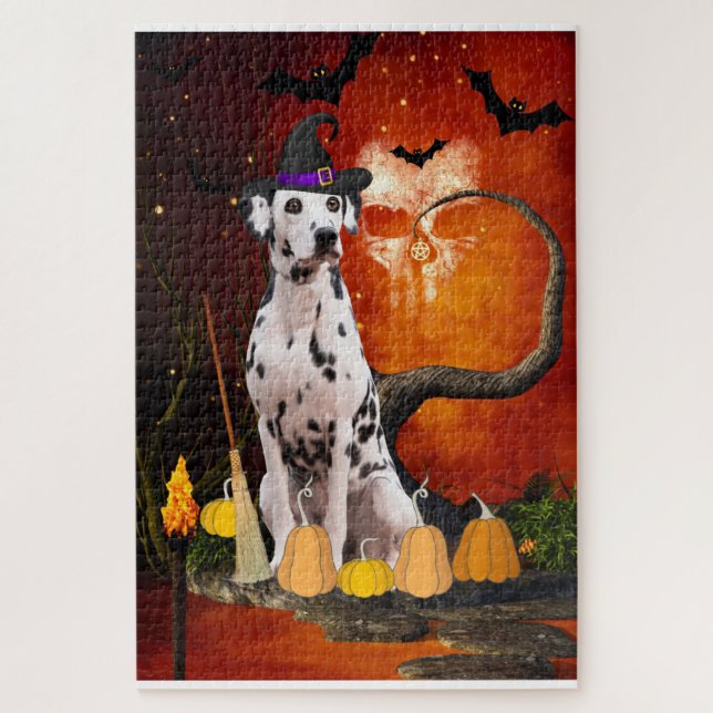 Halloween Dalmatian Dog Jigsaw Puzzle (Vertical)