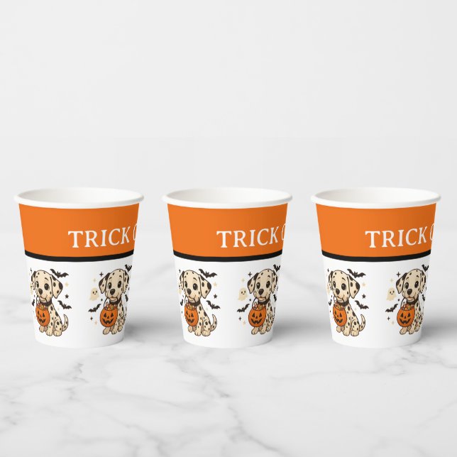 Halloween Dalmatian Dog Trick or Treat Paper Cups (Multi)