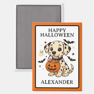Halloween Dalmatian Dog Trick or Treat Party Magnet
