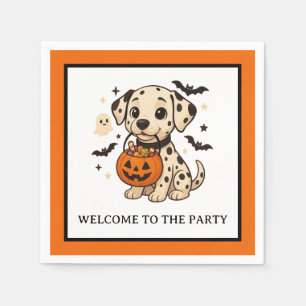 Halloween Dalmatian Dog Trick or Treat Party Napkin