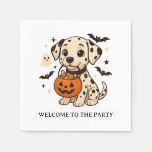 Halloween Dalmatian Dog Trick or Treat Party Napkin