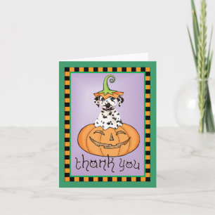 Halloween Dalmatian Thank You Card
