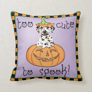 Halloween Dalmatian Throw Pillow