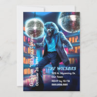 Halloween Dance Party, Invitation Disco Wolfman