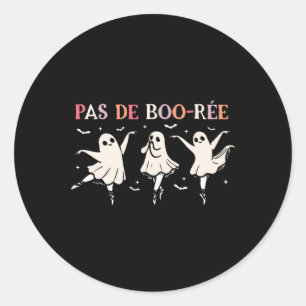 Halloween Dance Teacher Pas De Boo-rée Dancing Gho Classic Round Sticker
