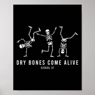 Halloween Dancing Skeleton Dry Bones Come Alive Ch Poster