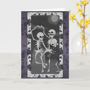 Halloween Dancing Skeletons Card