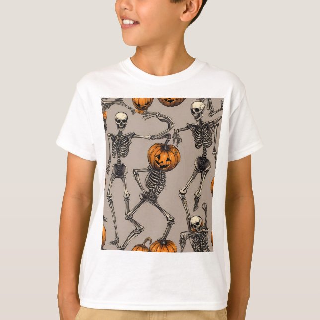 Halloween dancing skeletons T-Shirt (Front)