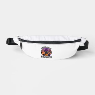 Halloween Danger Black Cat Crossing Fanny Pack