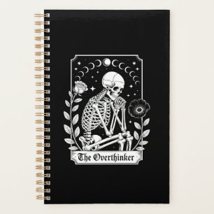 Halloween Dark Gothic Skeleton Overthinker Planner