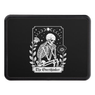 Halloween Dark Gothic Skeleton Overthinker Trailer Hitch Cover