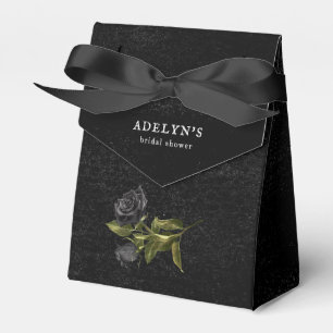 Halloween Dark Rose Bridal Shower Favor Box
