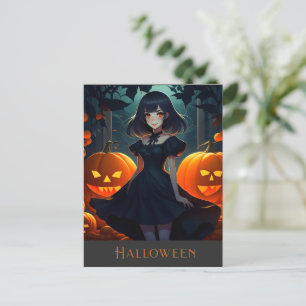 HALLOWEEN DARK VAMPIRE PRINCESS POSTCARD