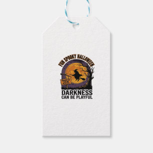 Halloween Darkness Shirt Vintage Witch Moon Design Gift Tags