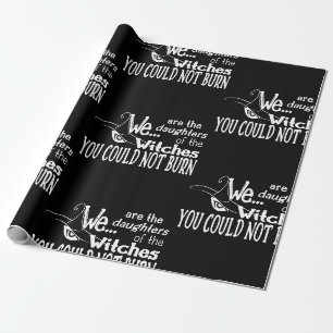 halloween daughters witches could not burn white wrapping paper
