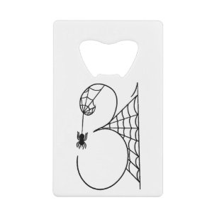 Halloween Day 31 Spider Webs Credit Card Bottle Opener