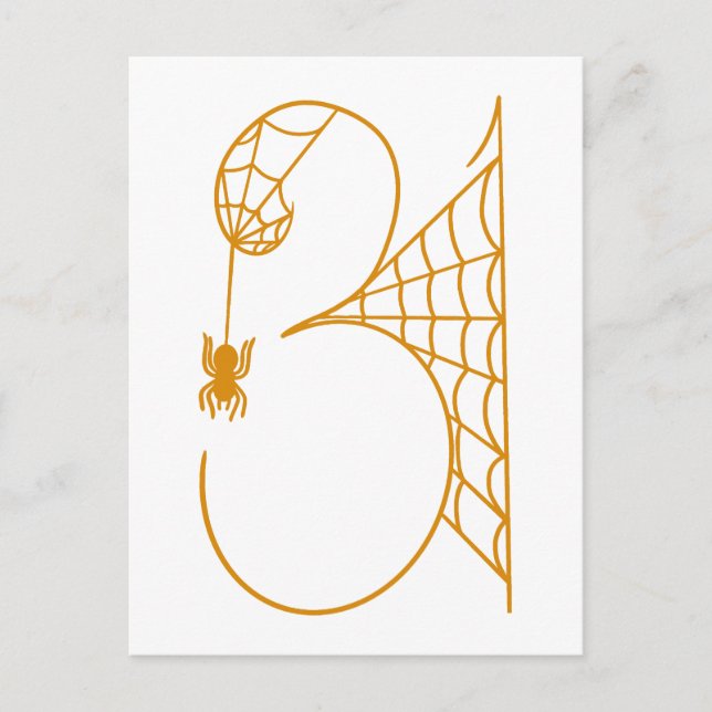Halloween Day 31 Spider Webs Postcard (Front)