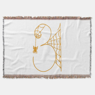 Halloween Day 31 Spider Webs Throw Blanket