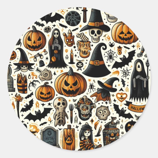 Halloween Day est un autocollant de bureau d'appre (Devant)