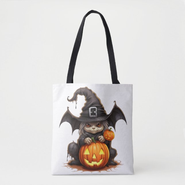 halloween day ghost party tote bag (Front)