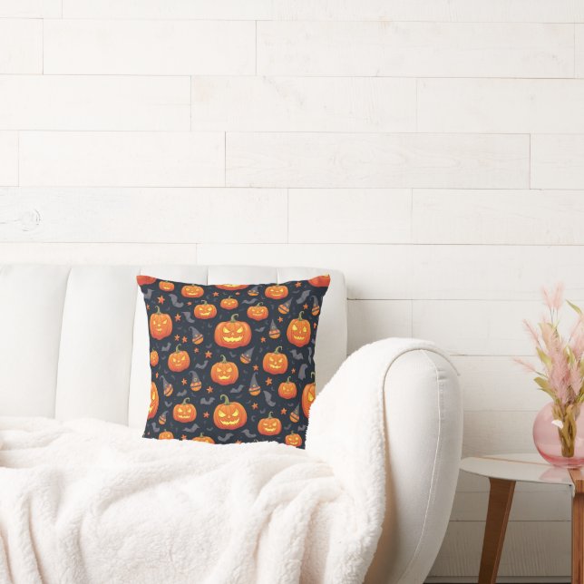 halloween day interior throw pillow (Couch)