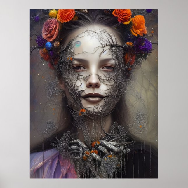 Halloween Day of The Dead Goddess Poster (Front)