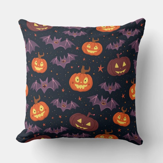 Halloween Day Throw Pillow (Front)