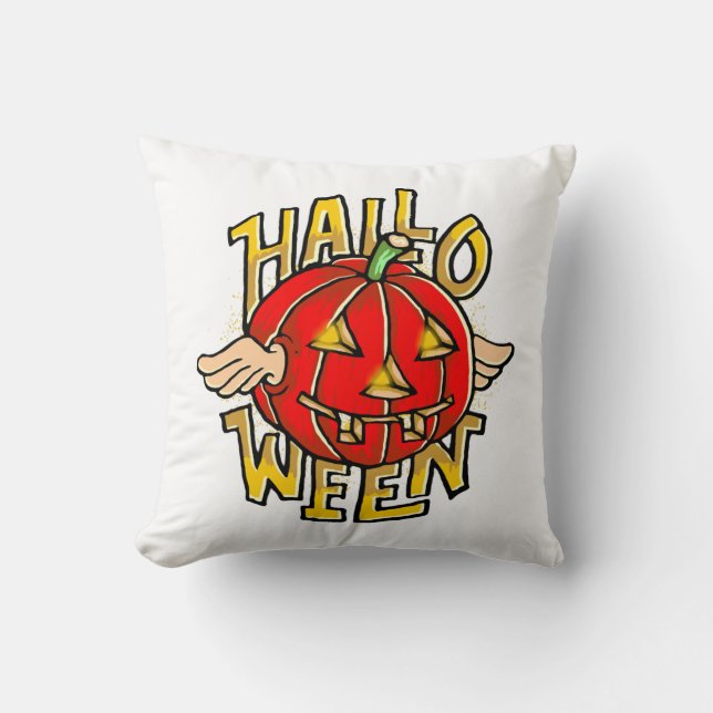 halloween day throw pillow (Front)